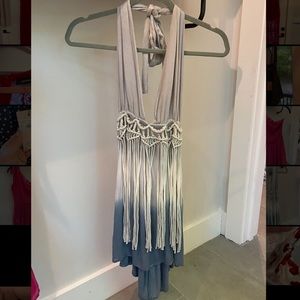 ASOS Backless Boho Fringe Dress